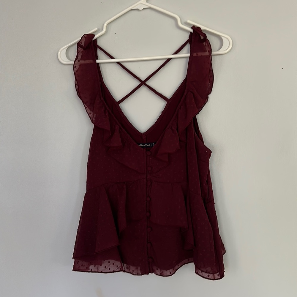 ABERCROMBIE & FITCH — Maroon Tank Top